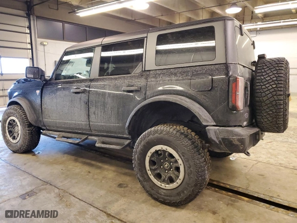 2024 Ford Bronco Badlands with VIN 1FMEE9BP2RLA25236, listed as a Copart auction lot 87832965 with 9,190 mi miles and Salvage Title. Bid and sale history available at carsss.com. Image 2.