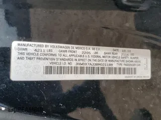 2011 Volkswagen Jetta SE with VIN 3VWDX7AJ3BM021189, listed as a Copart auction lot 61505625 with 132,672 mi miles and Salvage title. Bid and sale history available at DreamBid. Image 12.