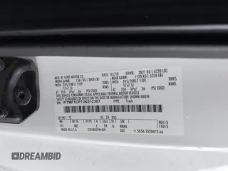 2018 Ford F-150 XL with VIN 1FTMF1CP7JKE12307, listed as a IAAI auction lot 42722428 with 228,606 mi miles and . Bid and sale history available at DreamBid. Image 9.