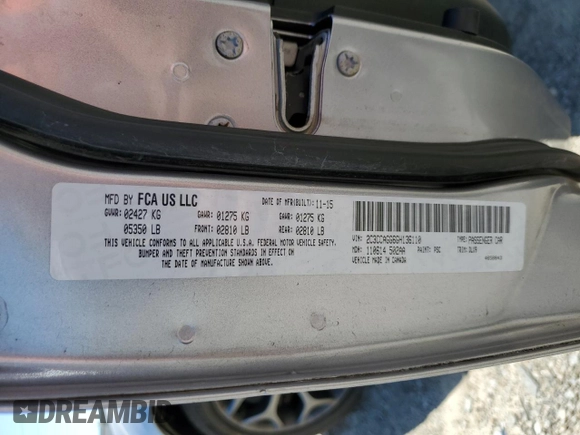 2016 Chrysler 300 with VIN 2C3CCAGG6GH136110, listed as a Copart auction lot 52434815 with 150,658 mi miles and Salvage Title. Bid and sale history available at carsss.com. Image 14.