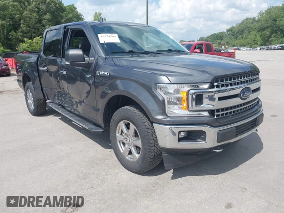 2018 Ford F-150 XL with VIN 1FTEW1E57JFA95086, listed as a IAAI auction lot 42574704 with 77,301 mi miles and . Bid and sale history available at DreamBid. Image 1.