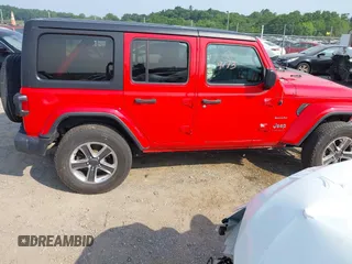 2020 Jeep Wrangler Unlimited Sahara with VIN 1C4HJXEN0LW184564, listed as a IAAI auction lot 42439173 with 79,426 mi miles and . Bid and sale history available at DreamBid. Image 13.
