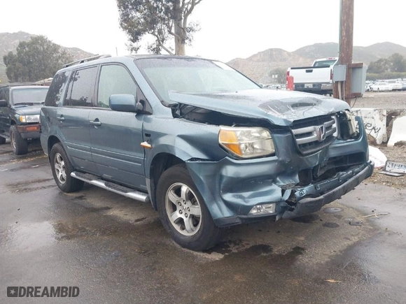 2006 Honda Pilot EX-L with VIN 2HKYF18506H503658, listed as a IAAI auction lot 41744963 with 215,575 mi miles. Bid and sale history available at carsss.com. Image 1.