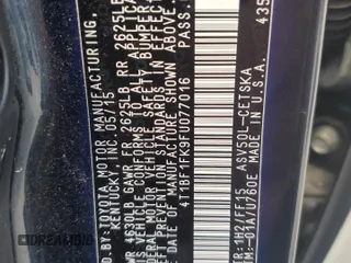 2015 Toyota Camry XLE with VIN 4T1BF1FK9FU077016, listed as a Copart auction lot 54869485 with 117,846 mi miles and Salvage Title. Bid and sale history available at DreamBid. Image 12.