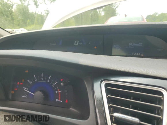 2013 Honda Civic LX with VIN 2HGFB2F55DH552566, listed as a Copart auction lot 59542755 with 160,820 mi miles and Salvage title. Bid and sale history available at DreamBid. Image 9.