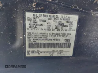 1997 Ford Explorer с VIN 1FMCU24E0VUB70857, выставлен на аукционе IAAI как лот 42522220 с пробегом 196 626 миль миль и . История ставок и продаж доступна на DreamBid. Изображение 9.