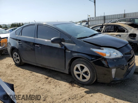 2013 Toyota Prius One with VIN JTDKN3DU9D5558916, listed as a Copart auction lot 54911185 with 143,311 mi miles and Salvage Title. Bid and sale history available at DreamBid. Image 4.