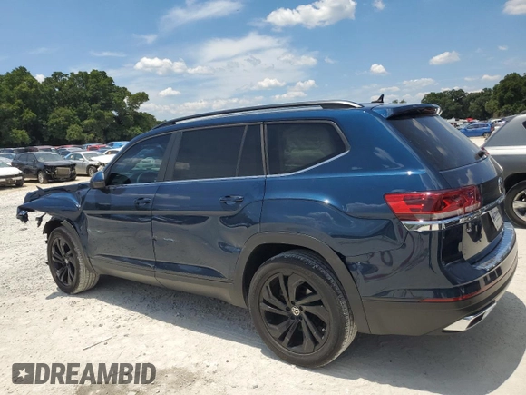 2022 Volkswagen Atlas SE with VIN 1V2WP2CAXNC508048, listed as a Copart auction lot 63107444 with 23,844 mi miles and Salvage title. Bid and sale history available at DreamBid. Image 2.