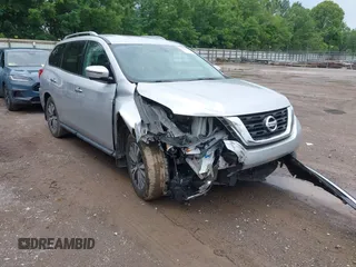 2017 Nissan Pathfinder SV with VIN 5N1DR2MN3HC620095, listed as a IAAI auction lot 42376013 with 106,218 mi miles and . Bid and sale history available at DreamBid. Image 1.