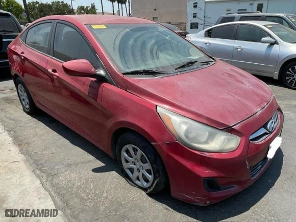 2013 Hyundai Accent GLS with VIN KMHCT4AEXDU356150, listed as a Copart auction lot 89028585 with 144,114 mi miles and Clean Title. Bid and sale history available at carsss.com. Image 1.