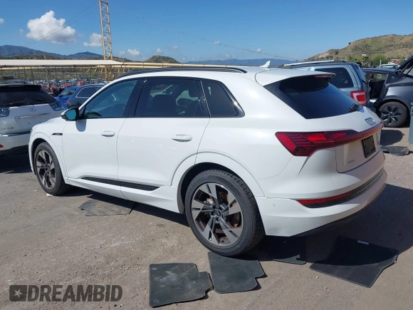 2022 Audi e-tron Premium with VIN WA1AAAGEXNB010338, listed as a IAAI auction lot 41924899 with 29,598 mi miles. Bid and sale history available at carsss.com. Image 3.