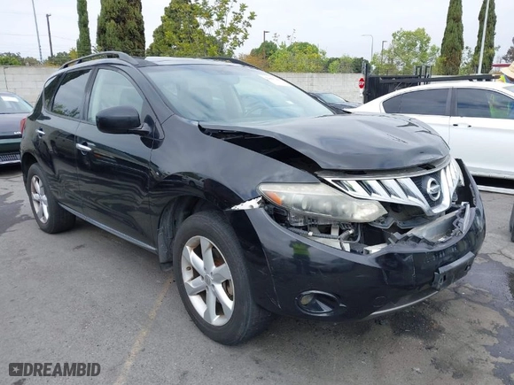 2009 Nissan Murano S with VIN JN8AZ18UX9W030922, listed as a IAAI auction lot 42023286 with 128,962 mi miles. Bid and sale history available at carsss.com. Image 1.