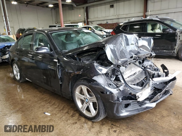 2015 BMW 3 Series 328i xDrive with VIN WBA3B5G51FNS15689, listed as a Copart auction lot 57983565 with Not provided miles and Salvage title. Bid and sale history available at DreamBid. Image 4.