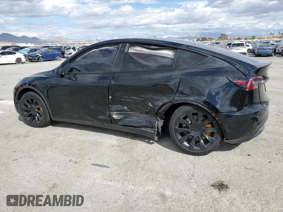 2021 Tesla Model Y Long Range with VIN 5YJYGDEEXMF188737, listed as a Copart auction lot 49117605 with 49,201 mi miles and Salvage Title. Bid and sale history available at DreamBid. Image 2.