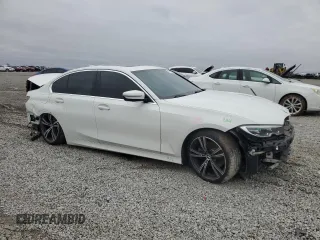2021 BMW 3 Series 330i with VIN 3MW5R1J02M8C19809, listed as a Copart auction lot 47444745 with 89,647 mi miles and Salvage Title. Bid and sale history available at carsss.com. Image 4.
