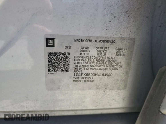 2017 Chevrolet Bolt EV Premier z VIN 1G1FX6S03H4183980, wystawiony jako Copart lot #63766825 z przebiegiem 65 294 mil mil oraz Szkoda całkowita • Salvage title. Historia ofert i sprzedaży dostępna na DreamBid. Obrazek 13.