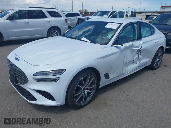 2025 Genesis G70 2.5T with VIN KMTG34SC6SU155525, listed as a IAAI auction lot 42064895 with 6,538 mi miles. Bid and sale history available at carsss.com. Image 18.