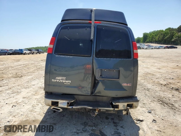 2014 GMC Savana Cargo Van Upfitter with VIN 1GDS7DC48E1164054, listed as a Copart auction lot 52157884 with 0 mi miles and Salvage Title. Bid and sale history available at carsss.com. Image 6.