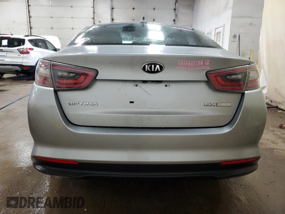 2014 Kia Optima Hybrid EX with VIN KNAGN4AD3E5073721, listed as a Copart auction lot 80131124 with 159,461 mi miles and Salvage Title. Bid and sale history available at carsss.com. Image 6.