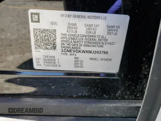 2021 Chevrolet Traverse LT Cloth z VIN 1GNEVGKWXMJ163795, wystawiony jako Copart lot #51972485 z przebiegiem 28 043 mil mil oraz Szkoda całkowita • Salvage title. Historia ofert i sprzedaży dostępna na DreamBid. Obrazek 13.