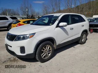 2014 Kia Sorento LX with VIN 5XYKTCA63EG481383, listed as a Copart auction lot 48865185 with 105,118 mi miles and Salvage Title. Bid and sale history available at carsss.com. Image 1.