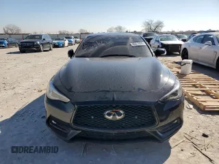 2021 Infiniti Q60 Red Sport 400 with VIN JN1FV7LK3MM530045, listed as a Copart auction lot 46617935 with 45,888 mi miles and Salvage title. Bid and sale history available at DreamBid. Image 5.