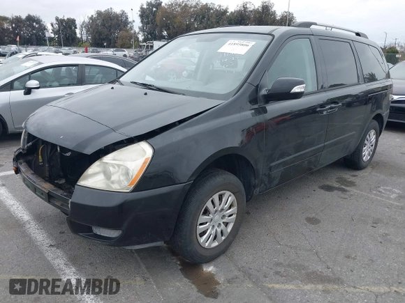 2012 Kia Sedona LX with VIN KNDMG4C70C6443196, listed as a IAAI auction lot 41895806 with 1 mi miles. Bid and sale history available at carsss.com. Image 2.