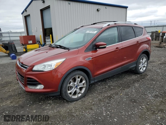 2015 Ford Escape Titanium z VIN 1FMCU9J92FUC37234, wystawiony jako Copart lot #57681855 z przebiegiem 96 973 mil mil oraz Szkoda całkowita • Salvage title. Historia ofert i sprzedaży dostępna na DreamBid. Obrazek 1.
