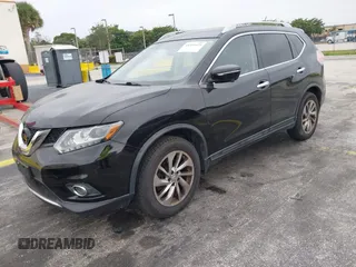 2014 Nissan Rogue SV with VIN 5N1AT2MV9EC775640, listed as a IAAI auction lot 41335425 with 84,424 mi miles and . Bid and sale history available at carsss.com. Image 2.