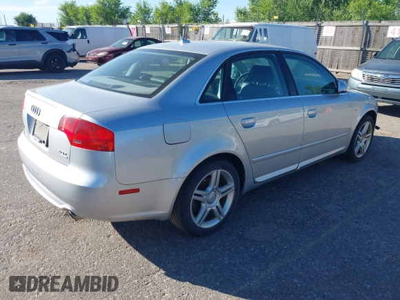 2008 Audi A4 2.0T with VIN WAUDF78E08A051493, listed as a IAAI auction lot 42659995 with 117,269 mi miles and . Bid and sale history available at DreamBid. Image 4.