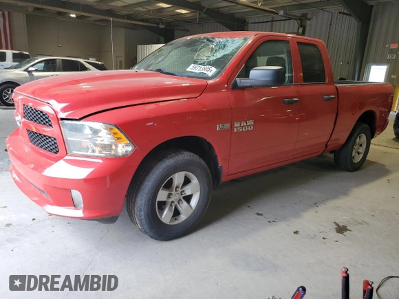 2018 Ram 1500 Express with VIN 1C6RR7FT0JS140554, listed as a Copart auction lot 59713805 with 17,945 mi miles and Salvage title. Bid and sale history available at DreamBid. Image 1.