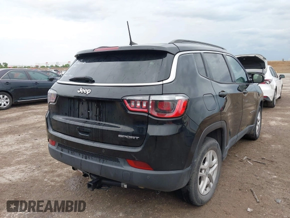 2019 Jeep Compass Sport z VIN 3C4NJCAB2KT848049, wystawiony jako IAAI lot #42119957 z przebiegiem 119 638 mil mil oraz . Historia ofert i sprzedaży dostępna na DreamBid. Obrazek 4.