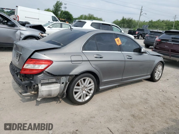 2008 Mercedes-Benz C 300 Sport with VIN WDDGF54X78F173353, listed as a Copart auction lot 59357975 with Not provided miles and Salvage title. Bid and sale history available at DreamBid. Image 3.