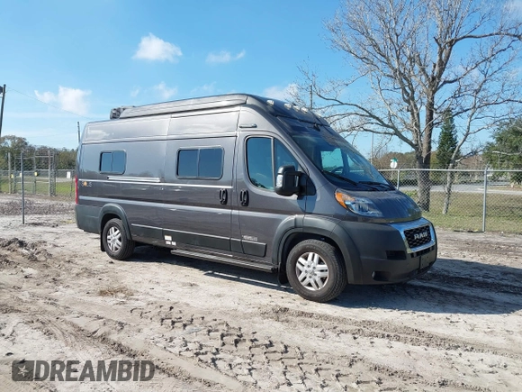 2022 Ram ProMaster Cargo with VIN 3C6MRVJGXNE140109, listed as a IAAI auction lot 41455196 with 7,079 mi miles and . Bid and sale history available at DreamBid. Image 14.