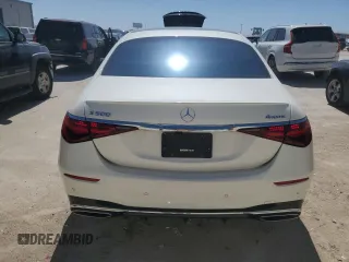 2022 Mercedes-Benz S 500 with VIN W1K6G6DB6NA157723, listed as a Copart auction lot 48541805 with 27,198 mi miles and Salvage Title. Bid and sale history available at DreamBid. Image 6.