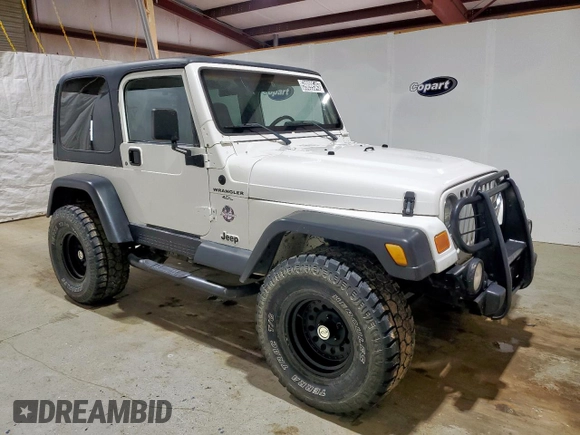 2001 Jeep Wrangler Sahara with VIN 1J4FA59S41P303519, listed as a Copart auction lot 59899545 with 238,151 mi miles and Clean title. Bid and sale history available at DreamBid. Image 4.