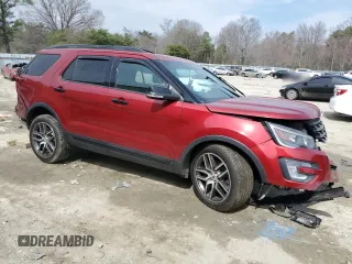 2017 Ford Explorer Sport with VIN 1FM5K8GT3HGE34118, listed as a Copart auction lot 49707465 with 82,042 mi miles and Salvage title. Bid and sale history available at DreamBid. Image 4.