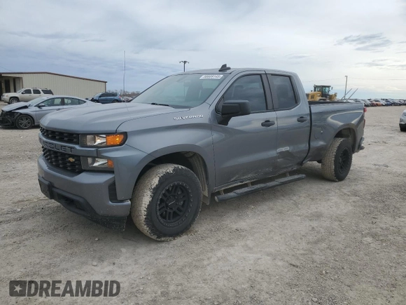 2020 Chevrolet Silverado 1500 Custom with VIN 1GCRWBEH3LZ332479, listed as a Copart auction lot 88809145 with 54,834 mi miles and Salvage Title. Bid and sale history available at carsss.com. Image 1.