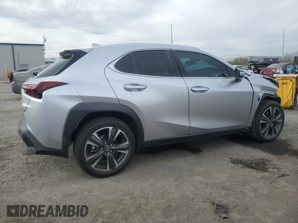 2024 Lexus UX with VIN JTHX6JBH9R2166376, listed as a Copart auction lot 85294644 with 6,173 mi miles and Salvage Title. Bid and sale history available at carsss.com. Image 3.