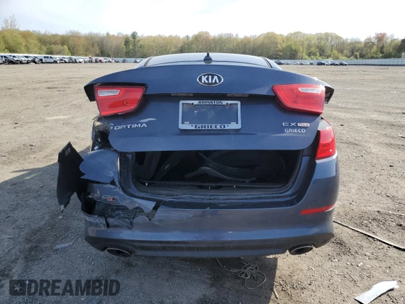 2015 Kia Optima EX with VIN 5XXGN4A76FG403930, listed as a Copart auction lot 53865035 with 154,579 mi miles and Clean Title. Bid and sale history available at DreamBid. Image 6.