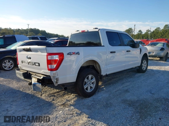 2023 Ford F-150 XL with VIN 1FTEW1EP0PKD78656, listed as a IAAI auction lot 41277719 with 21,825 mi miles. Bid and sale history available at carsss.com. Image 4.