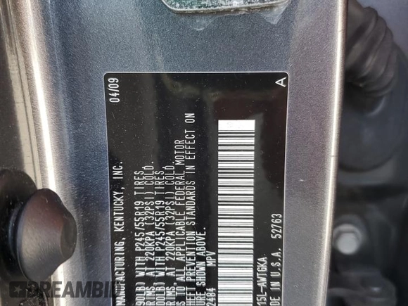 2009 Toyota Venza with VIN 4T3BE11A19U002484, listed as a Copart auction lot 52430635 with 228,764 mi miles and Non Repairable. Bid and sale history available at DreamBid. Image 13.