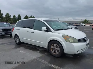 2007 Nissan Quest SL with VIN 5N1BV28U87N106556, listed as a IAAI auction lot 42121368 with 203,693 mi miles. Bid and sale history available at carsss.com. Image 6.