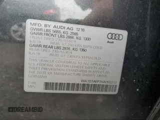 2017 Audi Q5 Premium Plus with VIN WA1D7AFP7HA092232, listed as a Copart auction lot 56381355 with 101,827 mi miles and Salvage title. Bid and sale history available at DreamBid. Image 13.