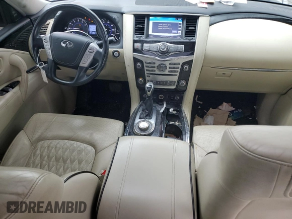 2018 Infiniti QX80 with VIN JN8AZ2NE9J9191221, listed as a Copart auction lot 52523615 with 114,002 mi miles and Salvage Title. Bid and sale history available at carsss.com. Image 8.