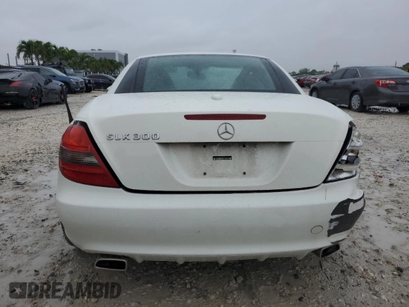 2009 Mercedes-Benz SLK 280 with VIN WDBWK54F99F192642, listed as a Copart auction lot 59581975 with 130,218 mi miles and Salvage title. Bid and sale history available at DreamBid. Image 6.