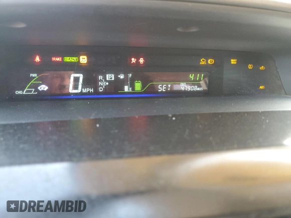 2013 Toyota Prius Two with VIN JTDZN3EU9D3201308, listed as a Copart auction lot 86754004 with 47,908 mi miles and Salvage Title. Bid and sale history available at carsss.com. Image 9.