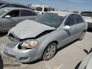 2007 Kia Spectra EX with VIN KNAFE121875442865, listed as a Copart auction lot 46743325 with 82,267 mi miles and Salvage Title. Bid and sale history available at carsss.com. Image 1.