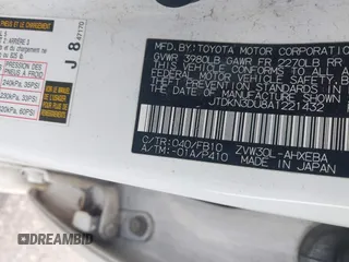 2010 Toyota Prius II z VIN JTDKN3DU8A1221432, wystawiony jako IAAI lot #42504410 z przebiegiem 280 773 mil mil oraz . Historia ofert i sprzedaży dostępna na DreamBid. Obrazek 9.