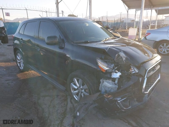 2015 Mitsubishi Outlander Sport ES with VIN 4A4AP3AU8FE059529, listed as a IAAI auction lot 41760975 with 110,977 mi miles. Bid and sale history available at carsss.com. Image 1.